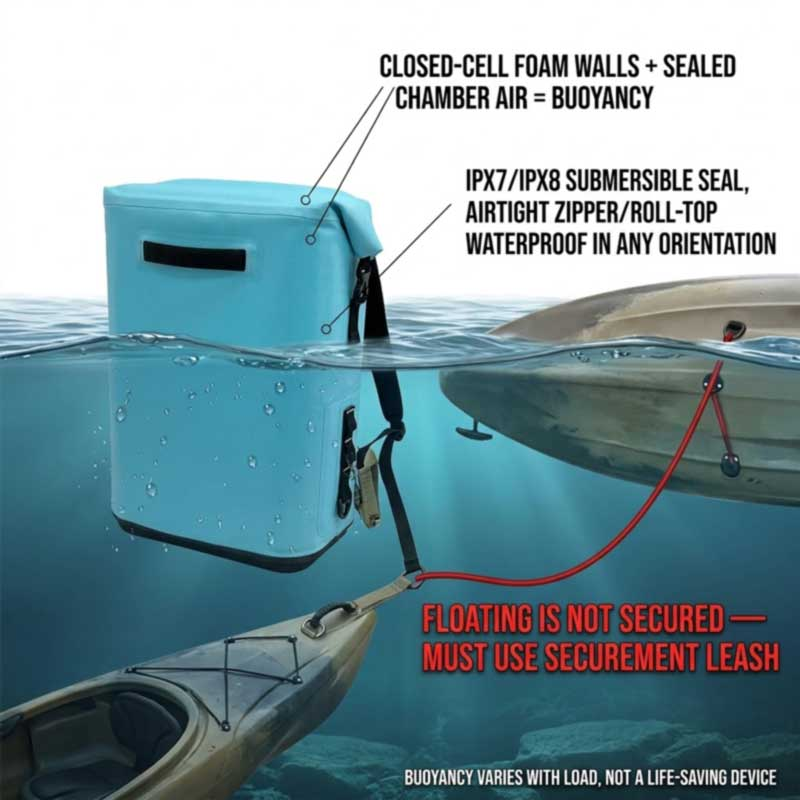 Ba lô làm mát thuyền kayak: Không thấm nước, nổi và sẵn sàng trên boong Ba lô làm mát thuyền kayak: Không thấm nước, nổi và sẵn sàng trên boong