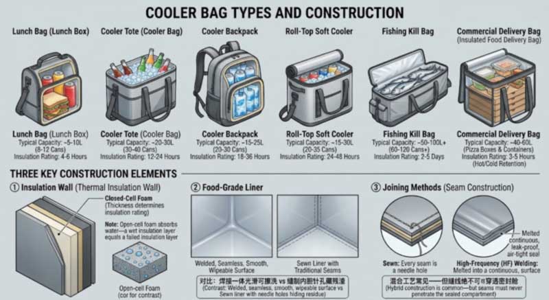 Túi giữ nhiệt cách nhiệt: Loại, Cấu tạo & Cách chọn